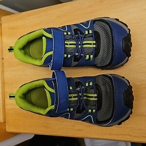 Merrell Kids Trail Quest Hiking Sneaker Blue Green Grey Size 1 Washable EUC
